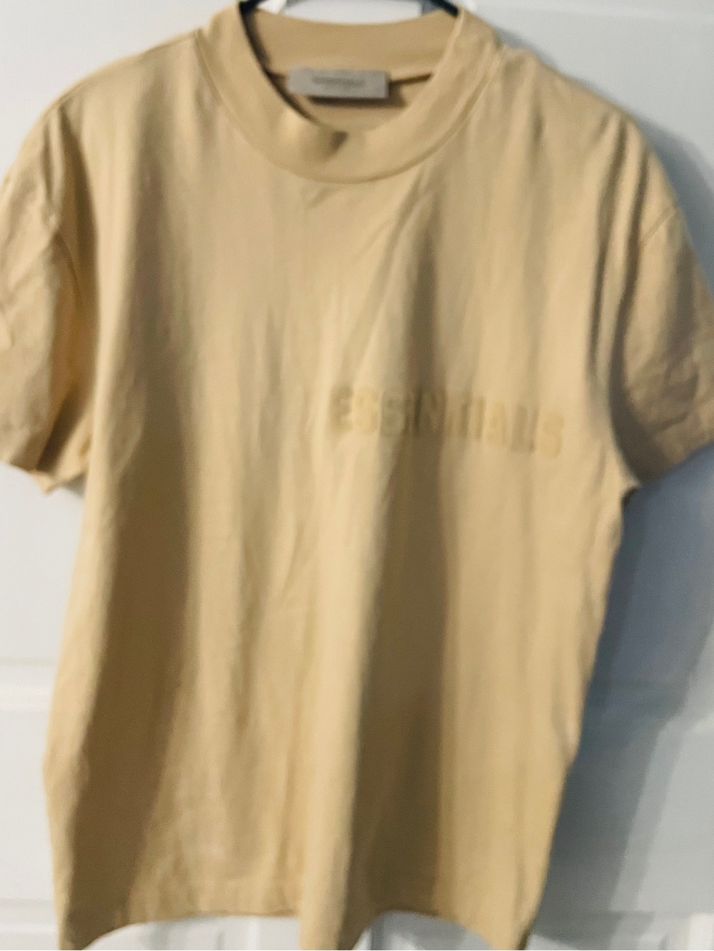Essentials Short Sleeve Crewneck Tee in Beige